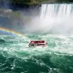 This grand boat tour of majestic Niagara Falls takes place aboard a Hornblower catamaran. The tour provides up-close viewing of the waterfalls of Niagara Falls for an extraordinary experience you will never forget under the mist!
